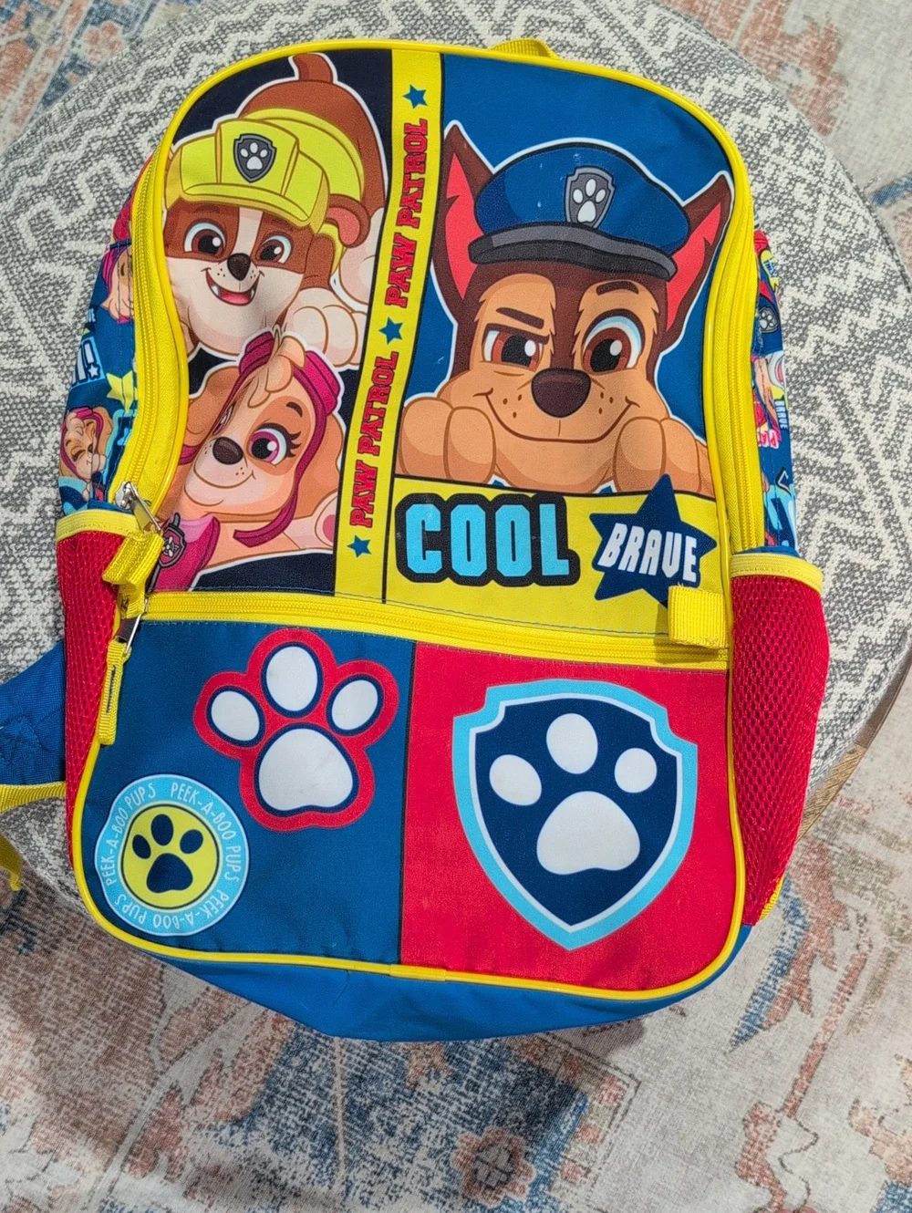 Paw Patrol Kids School Backpack - Blue, Red, Yellow